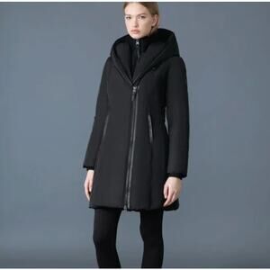 MACKAGE Kay NFR Down Coat Signature Mackage Collar Black Sz M $1190